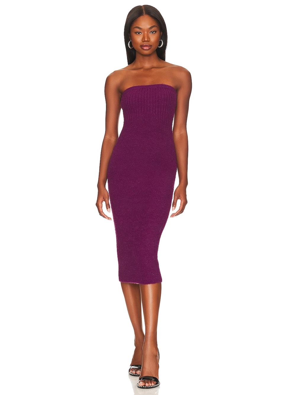 Lovers + Friends Eliana Knit Dress in Plum NWT Bodycon Large